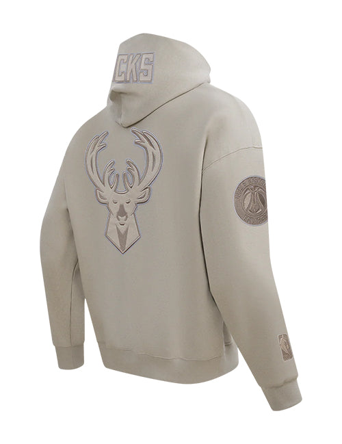 Pro Standard Neutral Giannis Antetokounmpo Milwaukee Bucks Sweatshirt-angled back