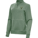 Women's Antigua Brushed Fleece Milwaukee Bucks 1/4 Zip