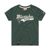 Youth Homage City Team Script Milwaukee Bucks T-Shirt