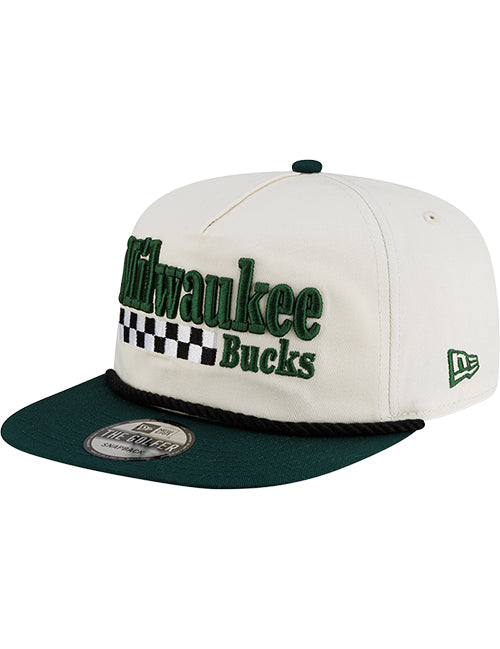 New Era 9Fifty Racer Golfer Milwaukee Bucks Snapback Hat-left