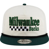 New Era 9Fifty Racer Golfer Milwaukee Bucks Snapback Hat-front