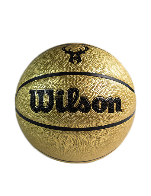 Wilson Gold Edition Milwaukee Bucks Basketball-front