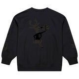 Mitchell & Ness HWC '68 Phantom Black Milwaukee Bucks Crewneck Sweatshirt-back