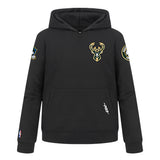 Youth Pro Standard Classic Black Milwaukee Bucks Hooded Sweatshirt-front