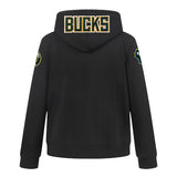 Youth Pro Standard Classic Black Milwaukee Bucks Hooded Sweatshirt-back