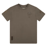 Youth Pro Standard Neutral Brown Milwaukee Bucks T-Shirt-front
