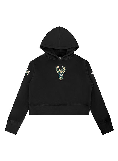 Youth Girl's Pro Standard Classic Milwaukee Bucks Hooded Sweatshirt-front