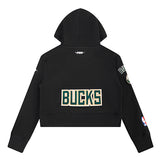 Youth Girl's Pro Standard Classic Milwaukee Bucks Hooded Sweatshirt-back