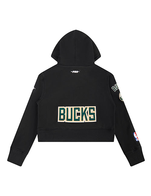 Youth Girl's Pro Standard Classic Milwaukee Bucks Hooded Sweatshirt-back