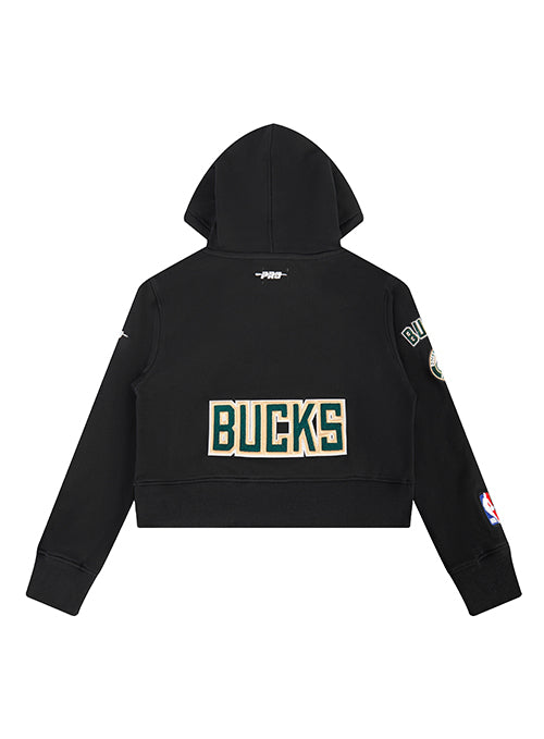 Youth Girl's Pro Standard Classic Milwaukee Bucks Hooded Sweatshirt-back