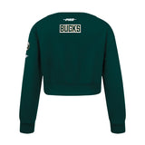 Youth Girl's Pro Standard Classic Milwaukee Bucks Crewneck Sweatshirt-back