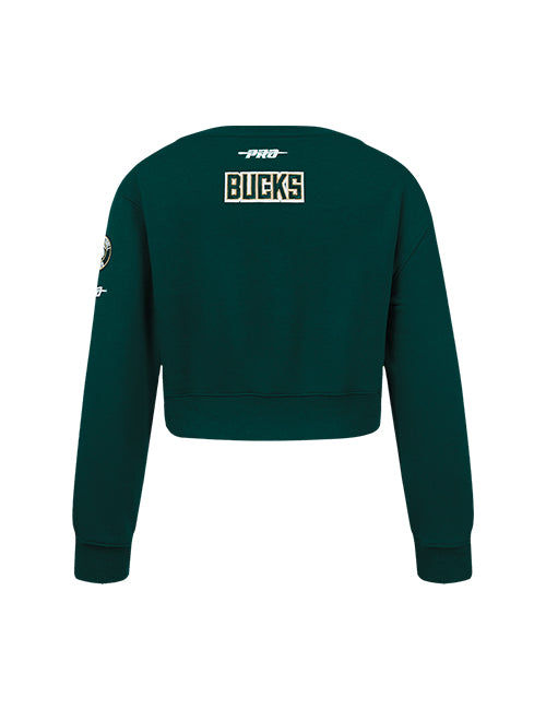 Youth Girl's Pro Standard Classic Milwaukee Bucks Crewneck Sweatshirt-back