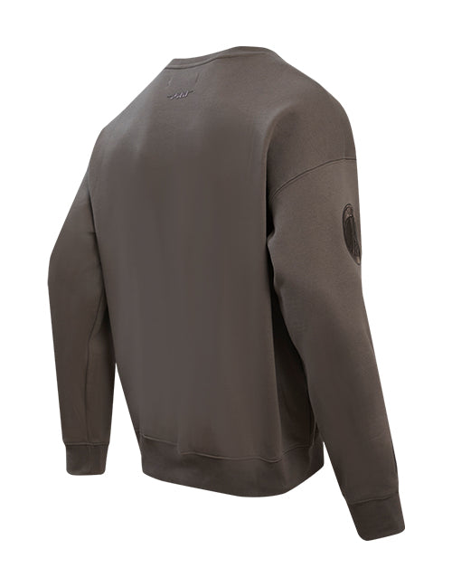 Pro Standard Neutral Brown Milwaukee Bucks Crewneck Sweatshirt-angled back