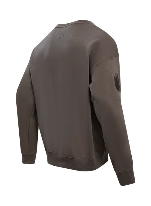 Pro Standard Neutral Brown Milwaukee Bucks Crewneck Sweatshirt-angled back