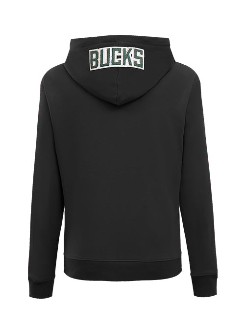 Women's Pro Standard Classic Black Milwaukee Bucks Sweatshirt-back