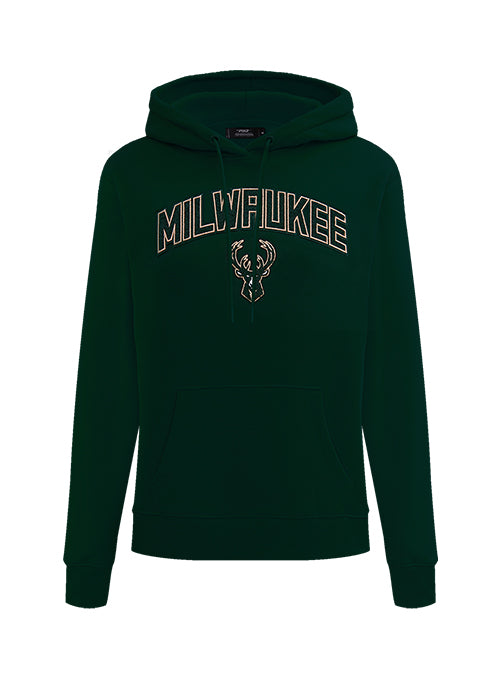 Women's Pro Standard Classic Milwaukee Bucks Green Sweatshirt-front