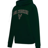 Women's Pro Standard Classic Milwaukee Bucks Green Sweatshirt-angled front