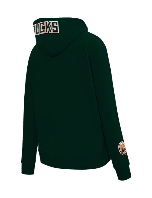Women's Pro Standard Classic Milwaukee Bucks Green Sweatshirt-angled back