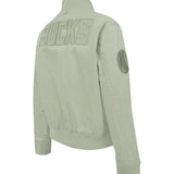 Women's Pro Standard Neutral Milwaukee Bucks Twill Jacket-angled back