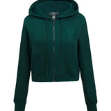 Women's Pro Standard Triple Tonal Milwaukee Bucks Full Zip Hooded Sweatshirt-front