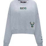 Women's Pro Standard Wingspan Milwaukee Bucks Crewneck Sweatshirt-front