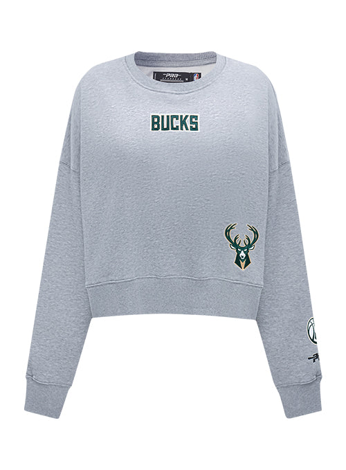 Women's Pro Standard Wingspan Milwaukee Bucks Crewneck Sweatshirt-front