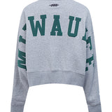 Women's Pro Standard Wingspan Milwaukee Bucks Crewneck Sweatshirt-back