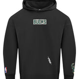 Pro Standard Wingspan Black Milwaukee Bucks Hooded Sweatshirt-front