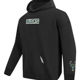 Pro Standard Wingspan Black Milwaukee Bucks Hooded Sweatshirt-angled front