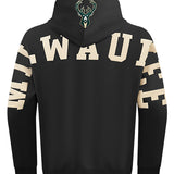 Pro Standard Wingspan Black Milwaukee Bucks Hooded Sweatshirt-back