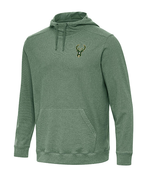 Antigua Brushed Fleece Milwaukee Bucks Hooded Sweatshirt