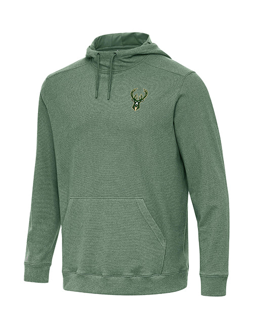 Antigua Brushed Fleece Milwaukee Bucks Hooded Sweatshirt
