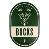 Open Road Brands Embossed Milwaukee Bucks Metal Sign