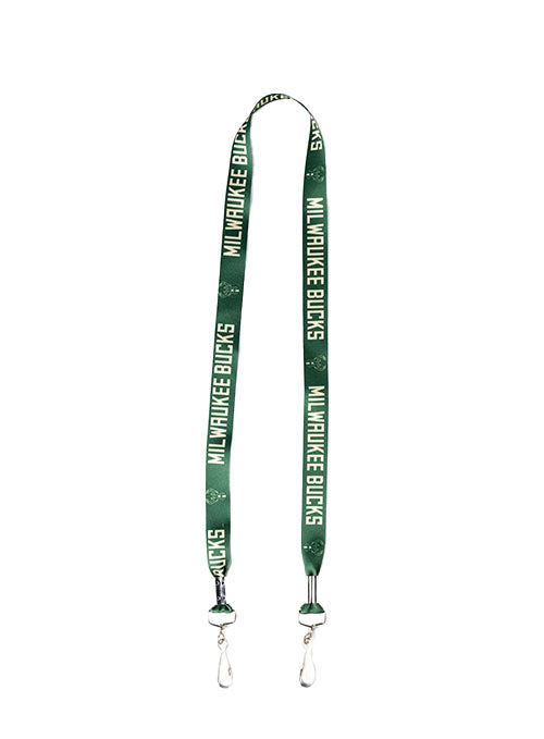 Pro Specialties Group Icon Dual Clip Milwaukee Bucks Lanyard