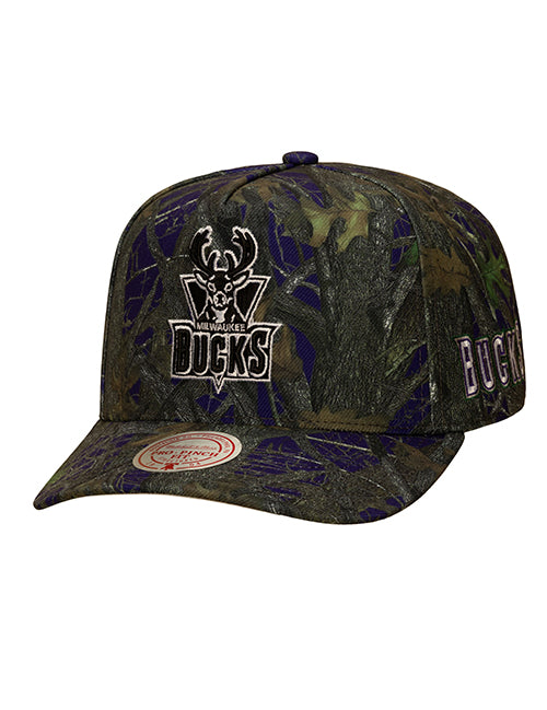 Mitchell & Ness HWC '93 Quiet Blaze Milwaukee Bucks Snapback Hat-front