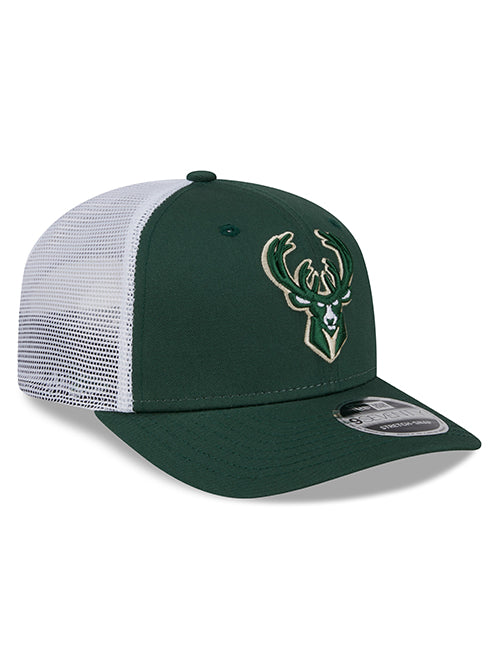 New Era 9Seventy Team Color Milwaukee Bucks Stretch Snapback Trucker Hat-right