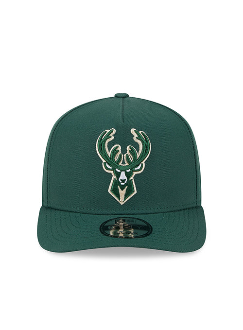New Era 9Fifty A-Frame Team Color Milwaukee Bucks Snapback Hat-front