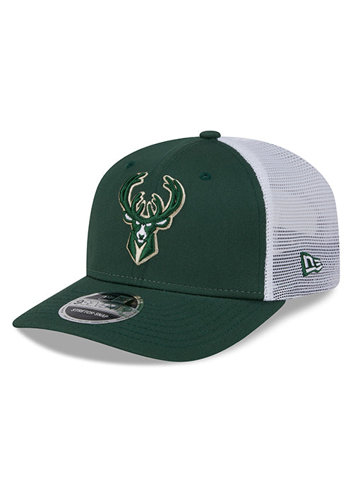 New Era 9Seventy Team Color Milwaukee Bucks Stretch Snapback Trucker Hat-left