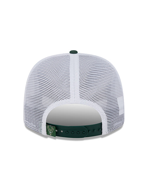 New Era 9Seventy Team Color Milwaukee Bucks Stretch Snapback Trucker Hat-back