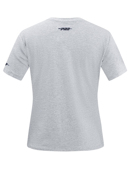 Women's Pro Standard Classic Icon Heather Grey Milwaukee Bucks  T-Shirt-back