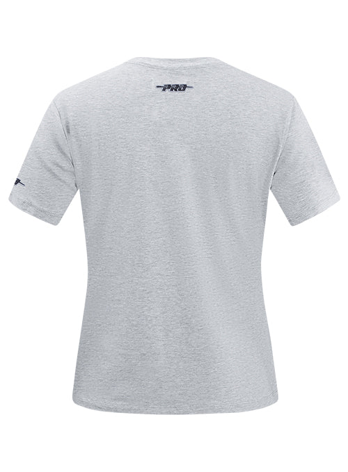 Women's Pro Standard Classic Icon Heather Grey Milwaukee Bucks  T-Shirt-back