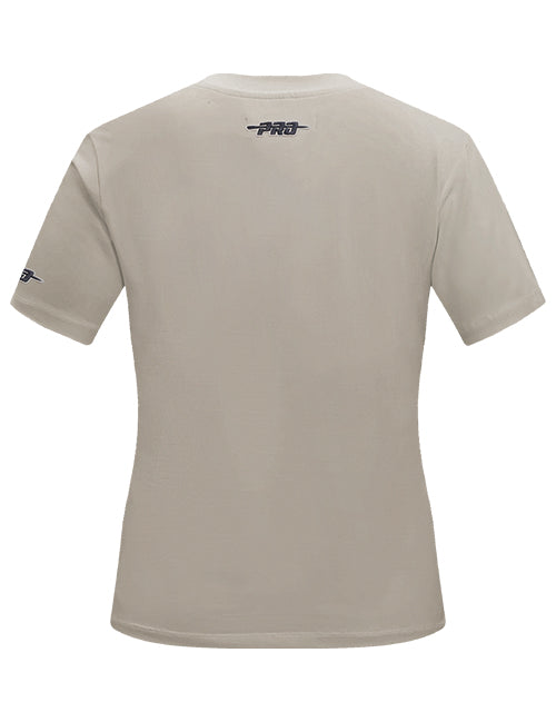 Women's Pro Standard Classic Icon Taupe Milwaukee Bucks T-Shirt-back