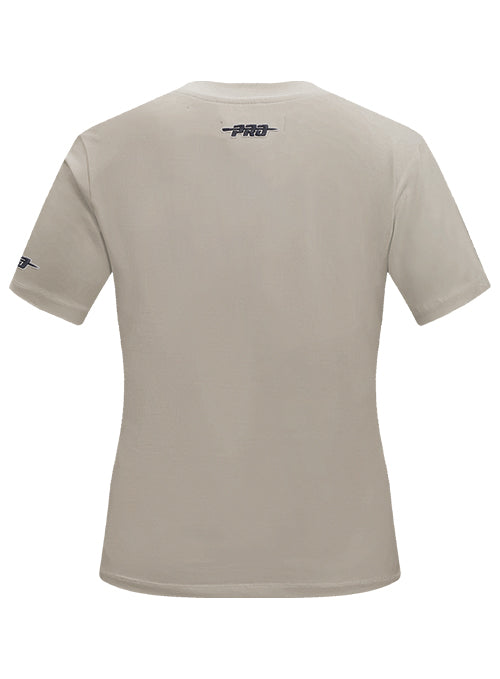 Women's Pro Standard Classic Icon Taupe Milwaukee Bucks T-Shirt-back