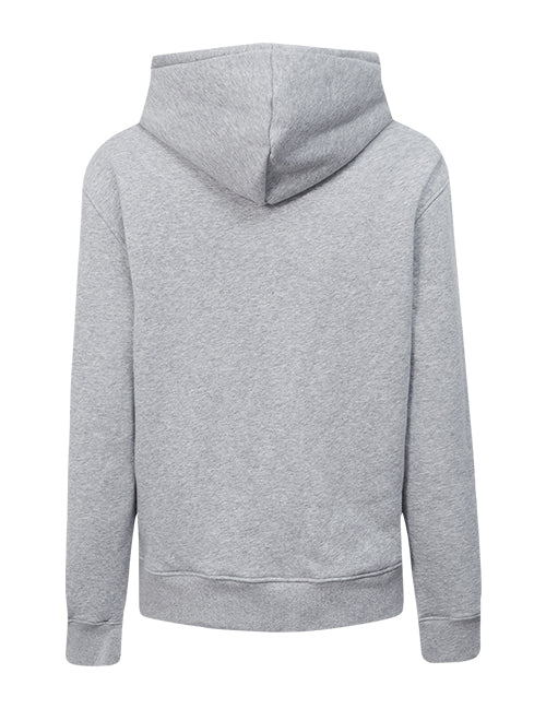 Women's Pro Standard Classic Icon Heather Grey Milwaukee Bucks Full Zip Hooded Sweatshirt-back