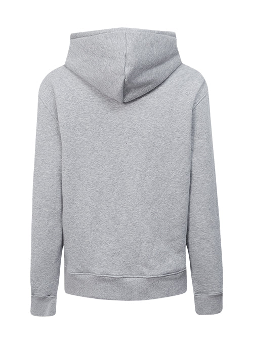 Women's Pro Standard Classic Icon Heather Grey Milwaukee Bucks Full Zip Hooded Sweatshirt-back