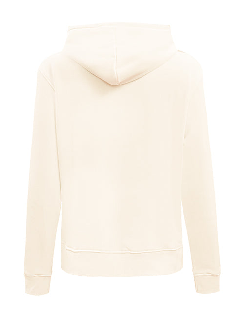 Women's Pro Standard Classic Icon Eggshell Milwaukee Bucks Hooded Sweatshirt-back