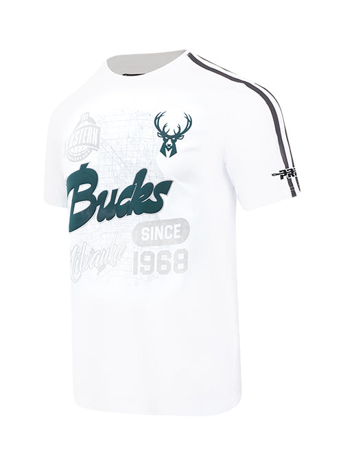 Pro Standard Mapped Out Milwaukee Bucks T-Shirt-angled front