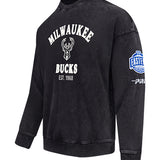 Pro Standard First Time Milwaukee Bucks Crewneck Sweatshirt-angled front