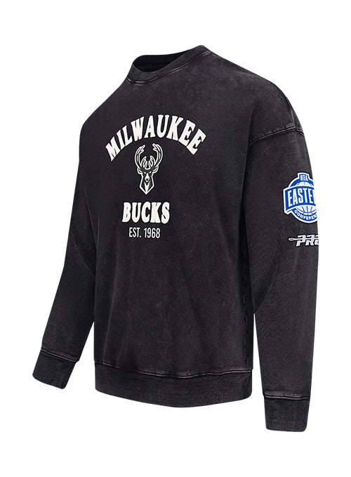 Pro Standard First Time Milwaukee Bucks Crewneck Sweatshirt-angled front