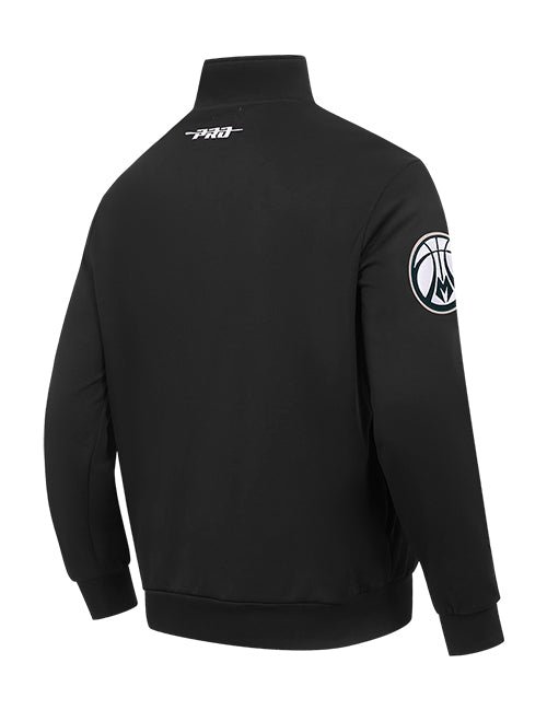 Pro Standard Day One Milwaukee Bucks 1/2 Zip Sweatshirt-angled back